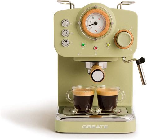 CREATE THERA MATT RETRO Macchina per caffè espresso Verde pistacchio