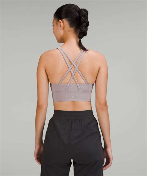 Lululemon Energy High Neck Longline Tough Bra Medium Support B D Cups Mauve Grey Lulu Fanatics