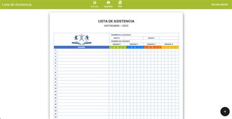 Llenar Lista de Asistencia en Línea para Docentes didocu