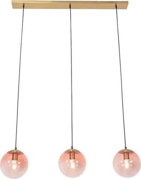 Qazqa Pallon Art Deco Hanglamp Eettafel Voor Boven De Eettafel In