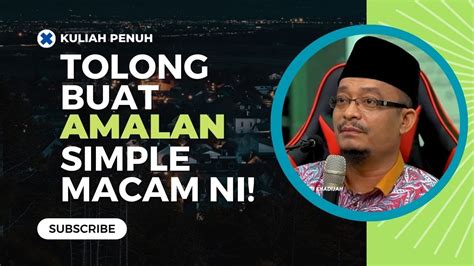 Jika Sibuk Sangat Ini Sudah MEMADAI Ustaz Dato Kazim Elias YouTube