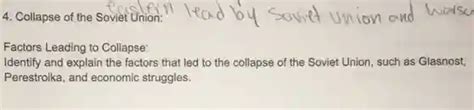 collapse of the soviet union: lead by soviet union and warso factors ...