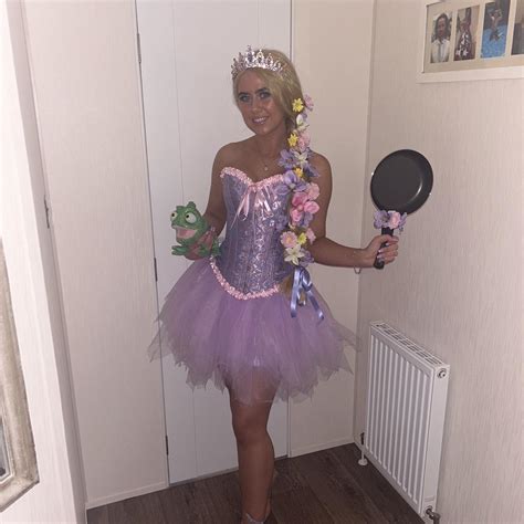 Rapunzel costume comes with corset, tutu, wig,... - Depop