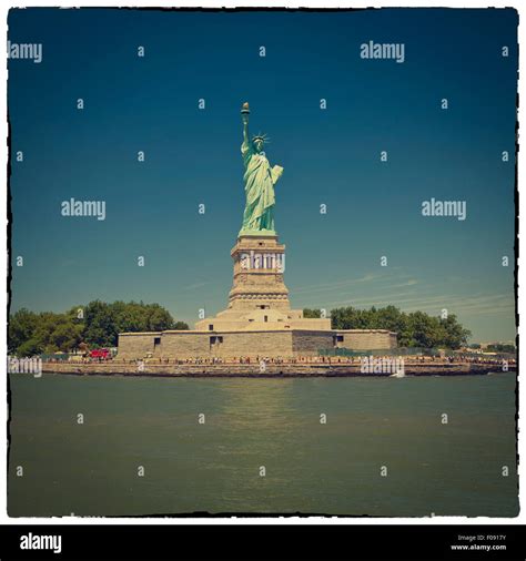 Statue of Liberty with Instagram style filter effect Stock Photo - Alamy