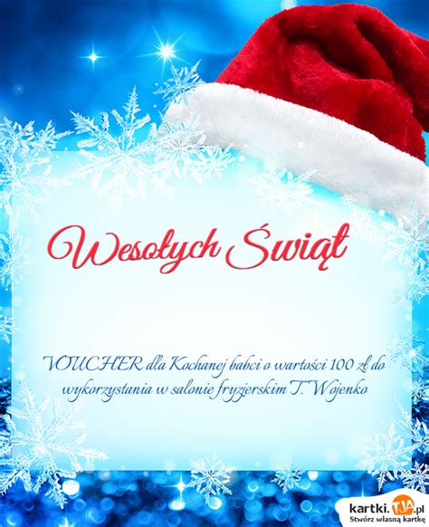 VOUCHER dla Kochanej babci o wartości 100 zł do wykorzystania w salonie