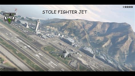 Gta Ll Stealing Fighter Jet From Military Base Youtube