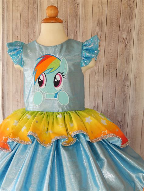 Inspire In My Little Pony Dress Rainbow Dash Costume Dress Etsy Uk