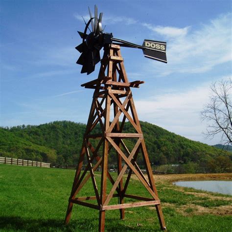 Deluxe 4 Legged 16 Ft Wooden Underwater Aeration Windmill With