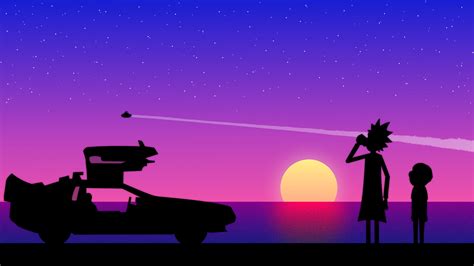 Rick and Morty silhouette digital wallpaper HD wallpaper | Wallpaper Flare