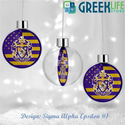 Sigma Alpha Epsilon Round Ball Ornament Christmas Decor Etsy