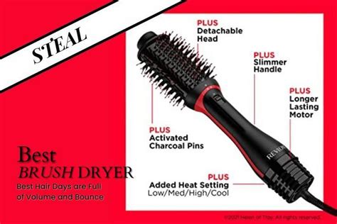 Revlon One Step Volumizer Plus Hair Dryer And Hot Air Brush Dry And Style Black Artofit