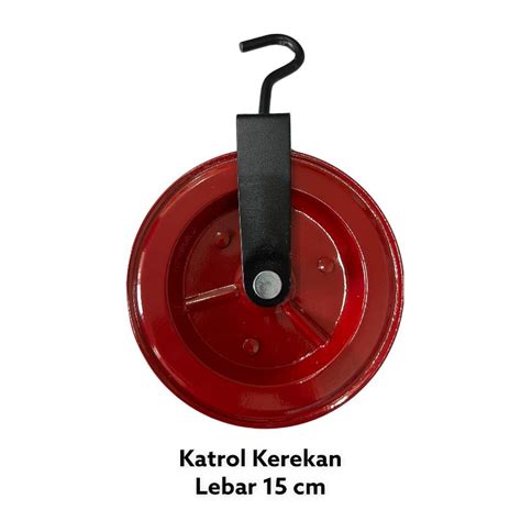 Jual KATROL KEREKAN RODA SUMUR TIMBA BANGUNAN KUAT AIR PULLEY BESI