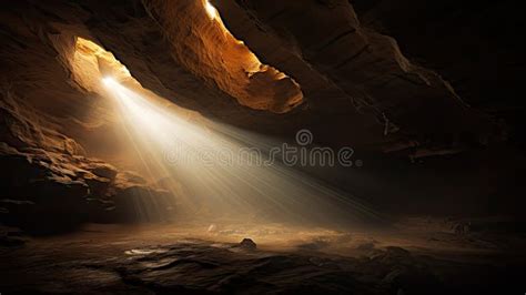 Beam blurred cave interior stock illustration. Illustration of cave ...