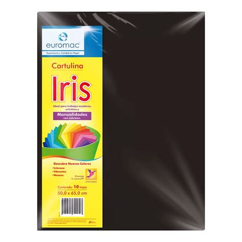 CARTULINA IRIS C 10 175GRS NEGRO Super Papelera