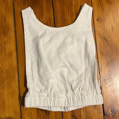 Glassons Women S White Crop Top Depop