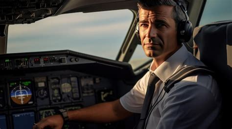 Premium Ai Image Capable Airbus Pilot Displaying Skill