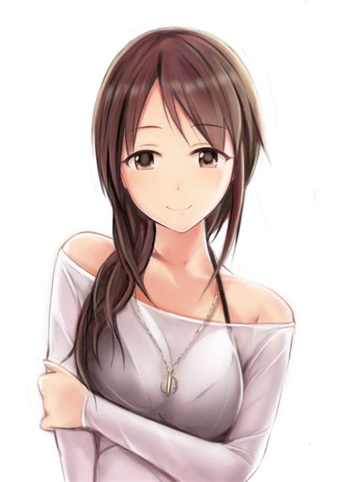 Safebooru 1girl Bangs Black Bra Blush Bra Bralines Breasts Brown Eyes Brown Hair Closed Mouth