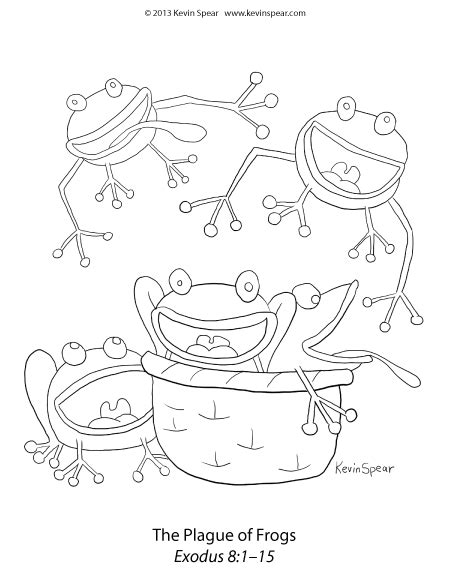 Plague of Frogs Coloring Page – Kevin H. Spear