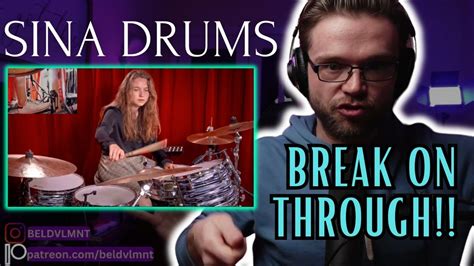 Sina Drums Break On Through Cover Reaction Youtube