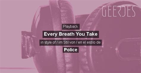 Playback Every Breath You Take In Style Of Police In [online Shop Catalogue Item Details