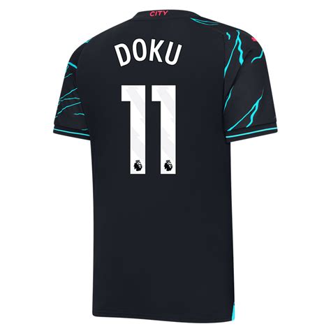 Manchester City Third Jersey 2023/24 with DOKU 11 printing | Official ...