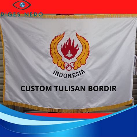 Jual Bendera Ruangan Pataka Logo Koni X Cm Bordir Shopee