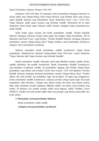 Sistem Pemerintahan Indonesia Pdf