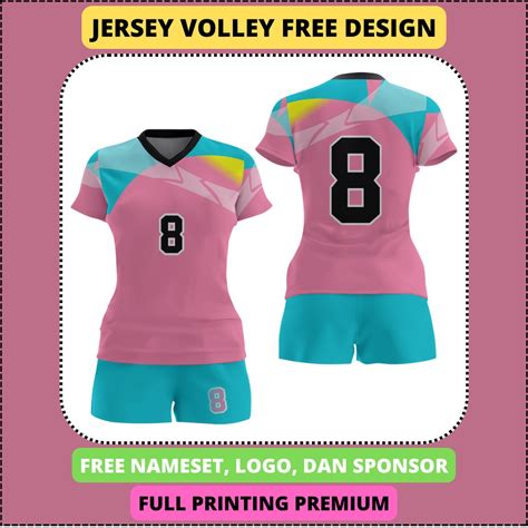 Jual Kaos Jersey Voli Cewe Stelan Full Printing Premium Free Nama