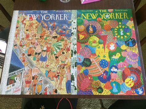 2 1000pc New Yorker Puzzles! "Beachgoing" and "Ornaments" : r/Jigsawpuzzles