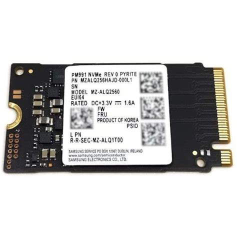 Samsung SSD 256GB PM991 M.2 2242 42mm PCIe 3.0 x4 NVMe MZALQ256HAJD MZ ...