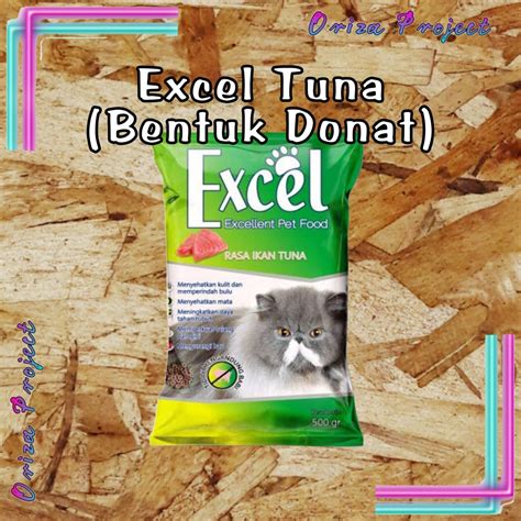 Jual Makanan Kucing Excel Cat Food All Varian Gram Ikan Donat