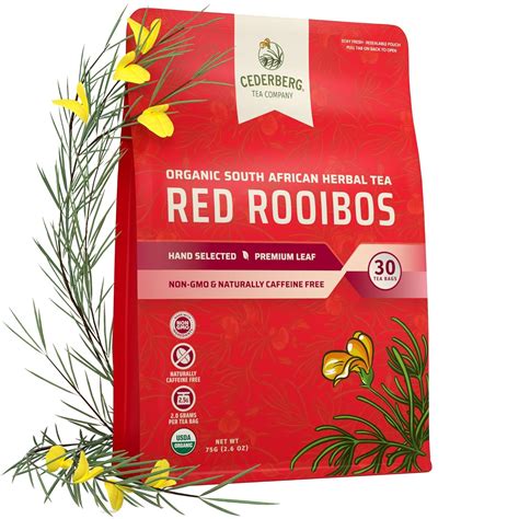 amazoncom cederberg tea company red rooibos tea bags usda certified