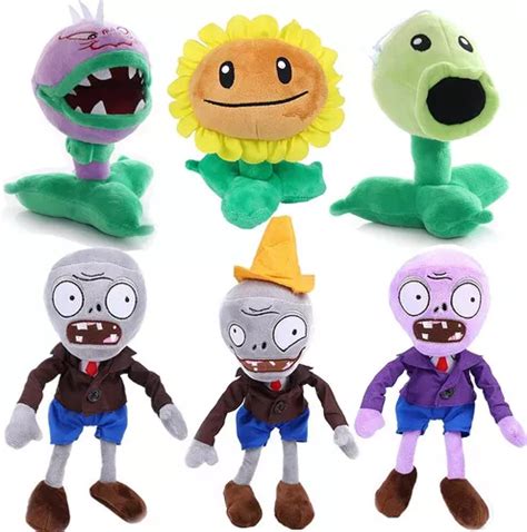 Set De 6 Peluches Plants Vs Zombies MercadoLibre