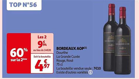 Promo Bordeaux Aop Dourthe La Grande Cuv E Chez Auchan Icatalogue Fr