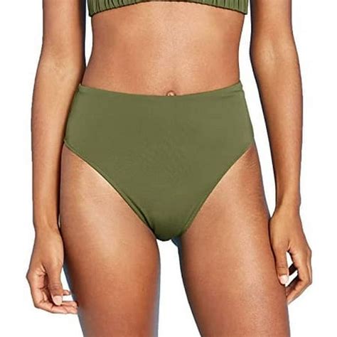 Shade Shore Women S High Leg High Waist Extra Cheeky Bikini Bottom