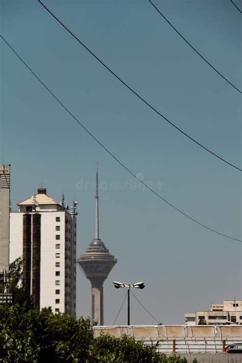 Milad Tower Tallest Tower In Tehran City Iran Stock Photo Image Of