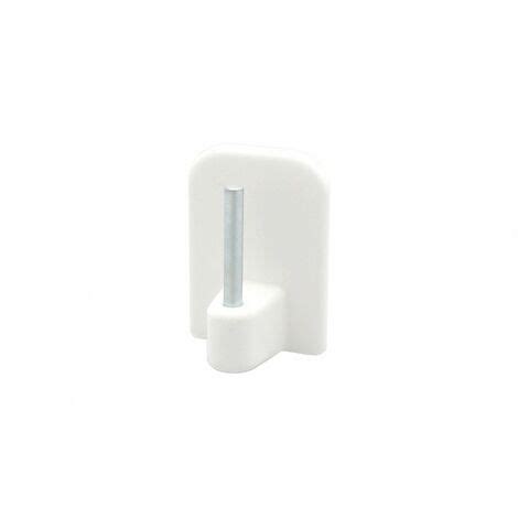 Set Di 4 Supporti Fermavetro Autoadesivi 10 Mm Bianco Opaco Centrale Brico