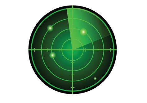 Vector Green Radar Hud Radar Display Vector Illustration Of Radar