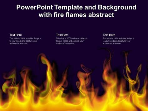 Powerpoint Template And Background With Fire Flames Abstract ...