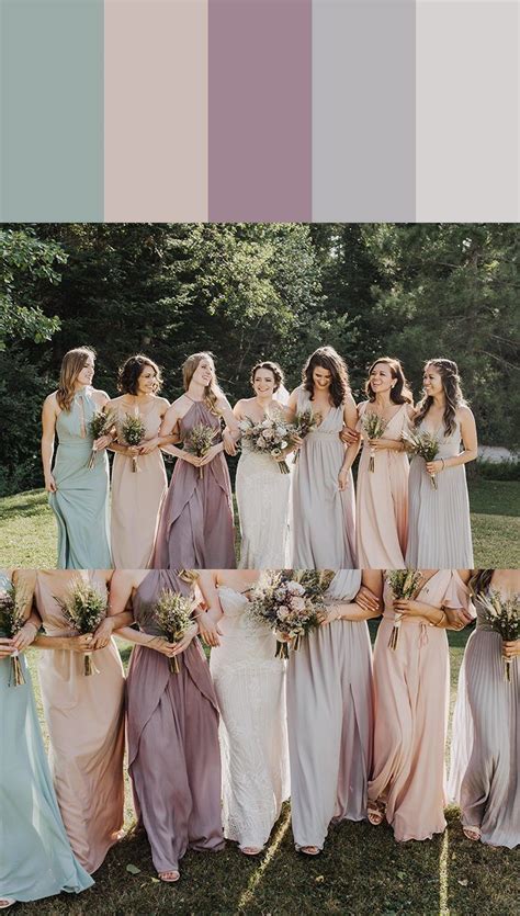 Mismatched bridesmaid dress color palettes – Artofit