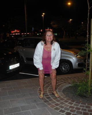 Hot Granny Flashing In Purple See Thru Mesh Dress Porn Pictures XXX