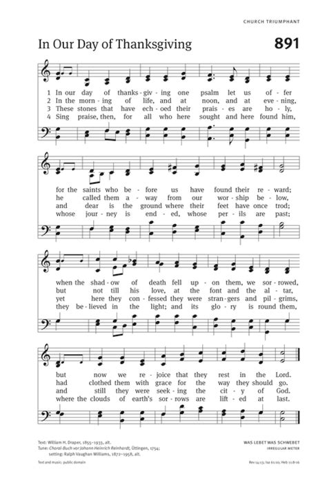 Christian Worship Hymnal In Our Day Of Thanksgiving One Psalm Let