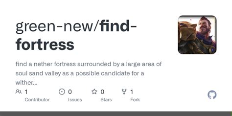 GitHub Green New Find Fortress Find A Nether Fortress Surrounded By