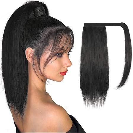 Amazon Feshfen Straight Ponytail Extension Inch Pony Tails