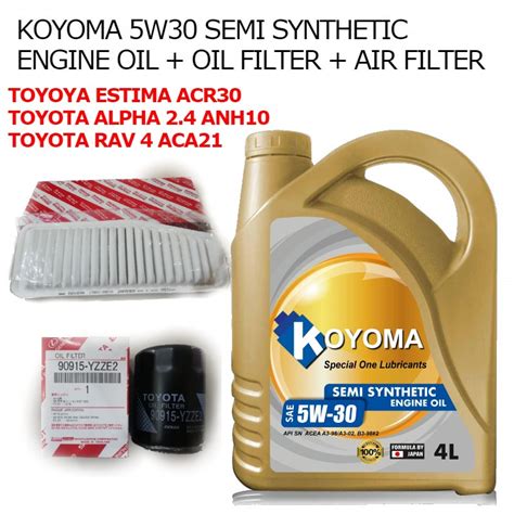 TOYOTA ESTIMA ACR30 ALPHARD 2 4 ANH10 RAV 4 ACA21 OIL FILTER AIR