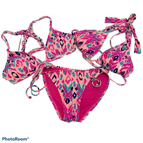 Roxy Moroccan Moon Ikat Piece Bikini Set Gem