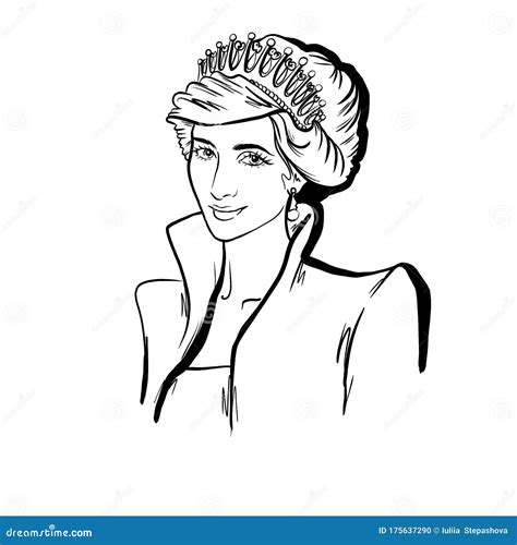 Princess Lady Diana, Vector Illustration | CartoonDealer.com #203870486