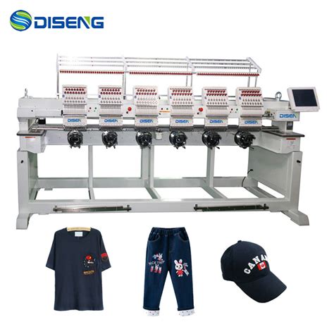 Guangzhou Diseng Computerized Cap Flat 6 Head 9 12 15 Needles