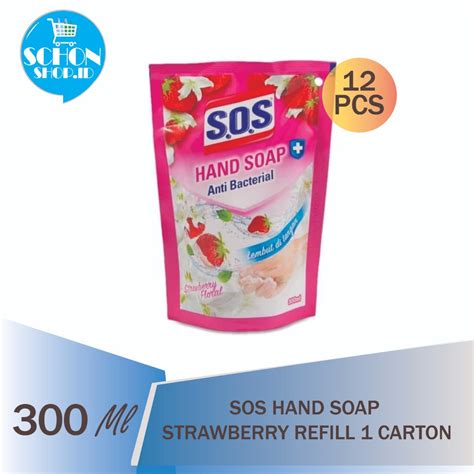 Jual SOS Hand Soap Anti Bacterial Refill Cartonan 12 Pcs Shopee