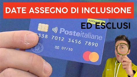 Date ASSEGNO Di INCLUSIONE Pagamenti Gennaio 2024 Ed Esclusi YouTube